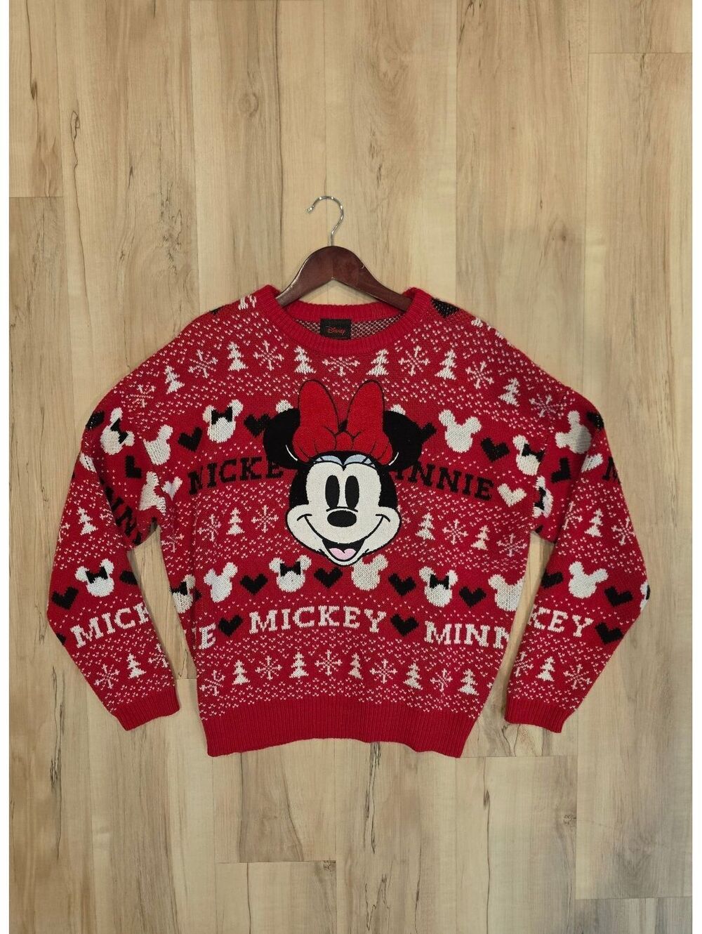 Forever 21 Disney Minnie Mouse Red Holiday Sweater Medium